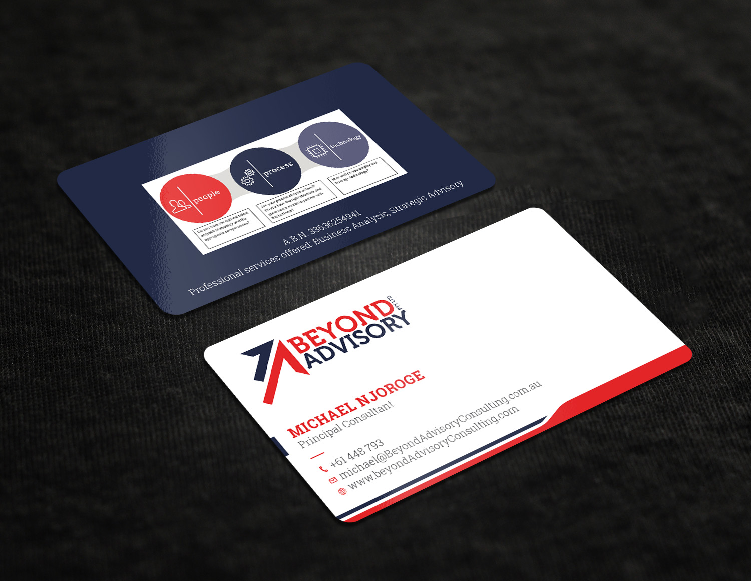 Business Card Design by Tripti Ranjan Gain for Beyond Advisory Consulting  | Design #25178546