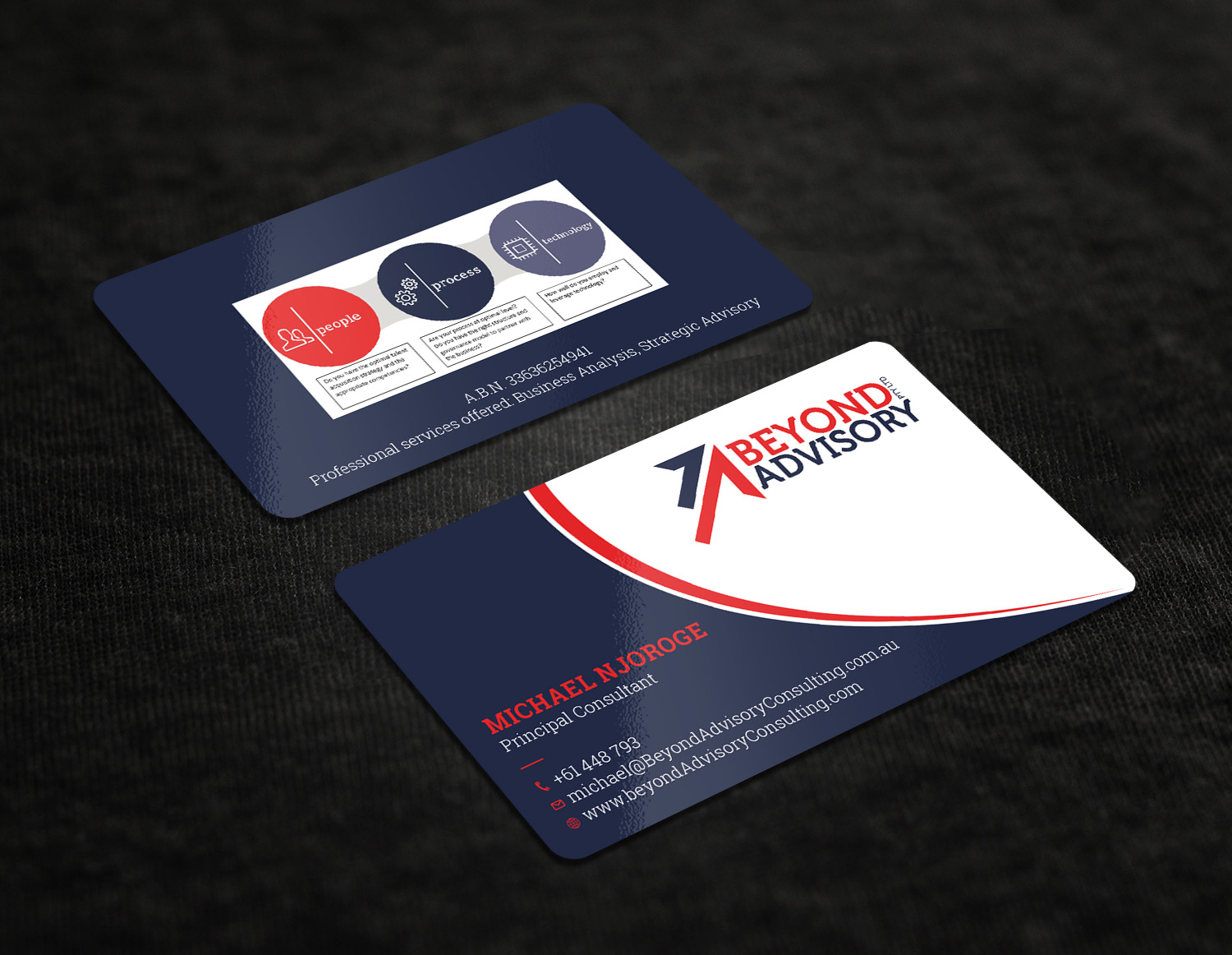 Business Card Design by Tripti Ranjan Gain for Beyond Advisory Consulting  | Design #25178547