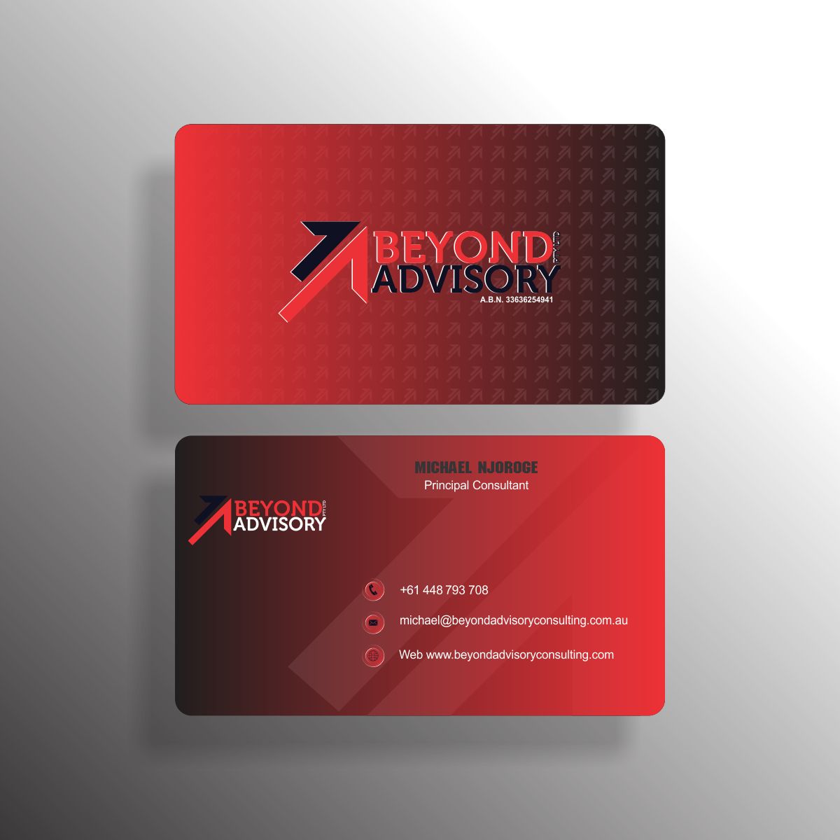 Diseño de Tarjeta de Presentación por Vasim Jagliwala 2 para Beyond Advisory Consulting  | Diseño #25209780