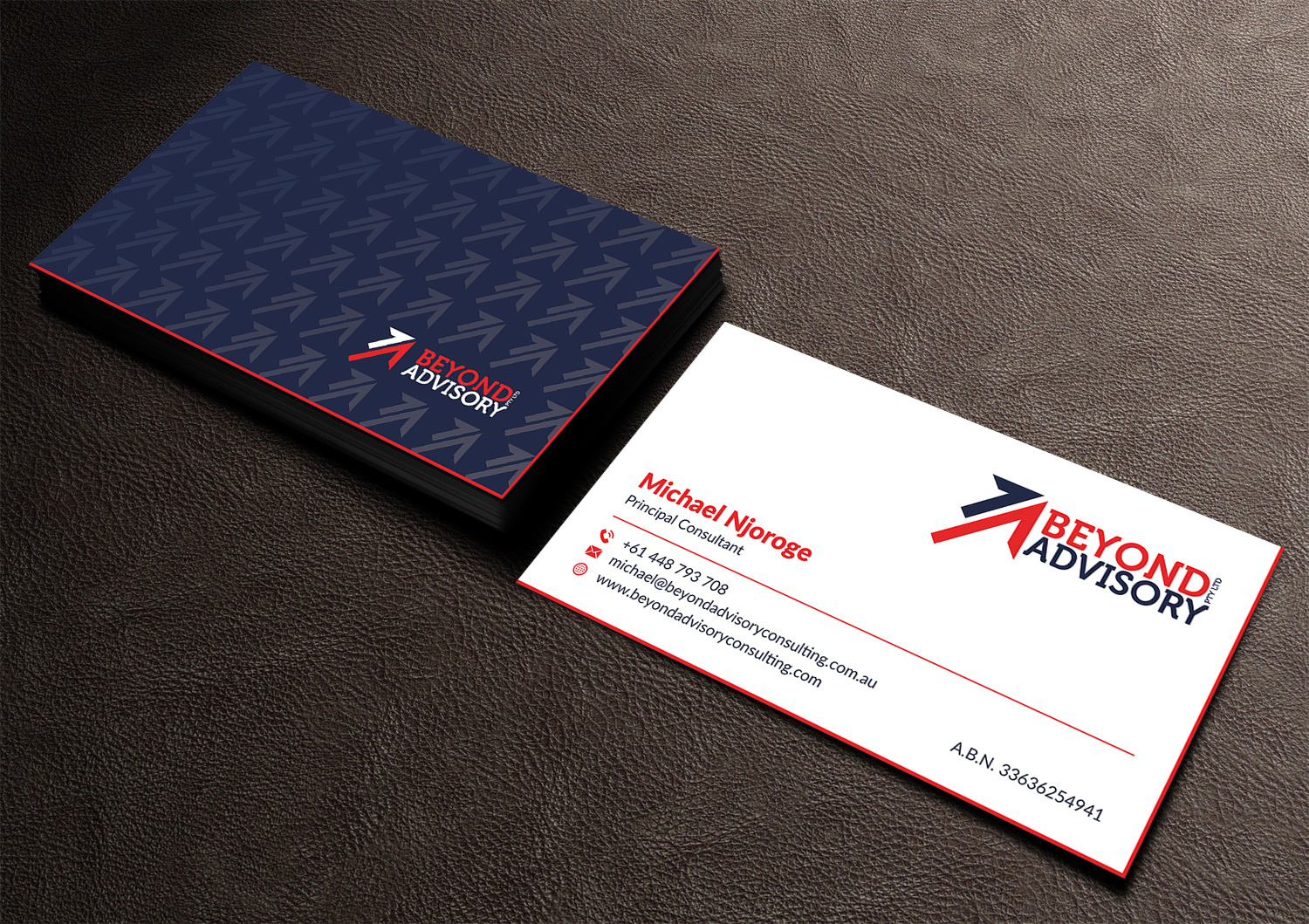 Business Card Design by Musa. A for Beyond Advisory Consulting  | Design #25205061