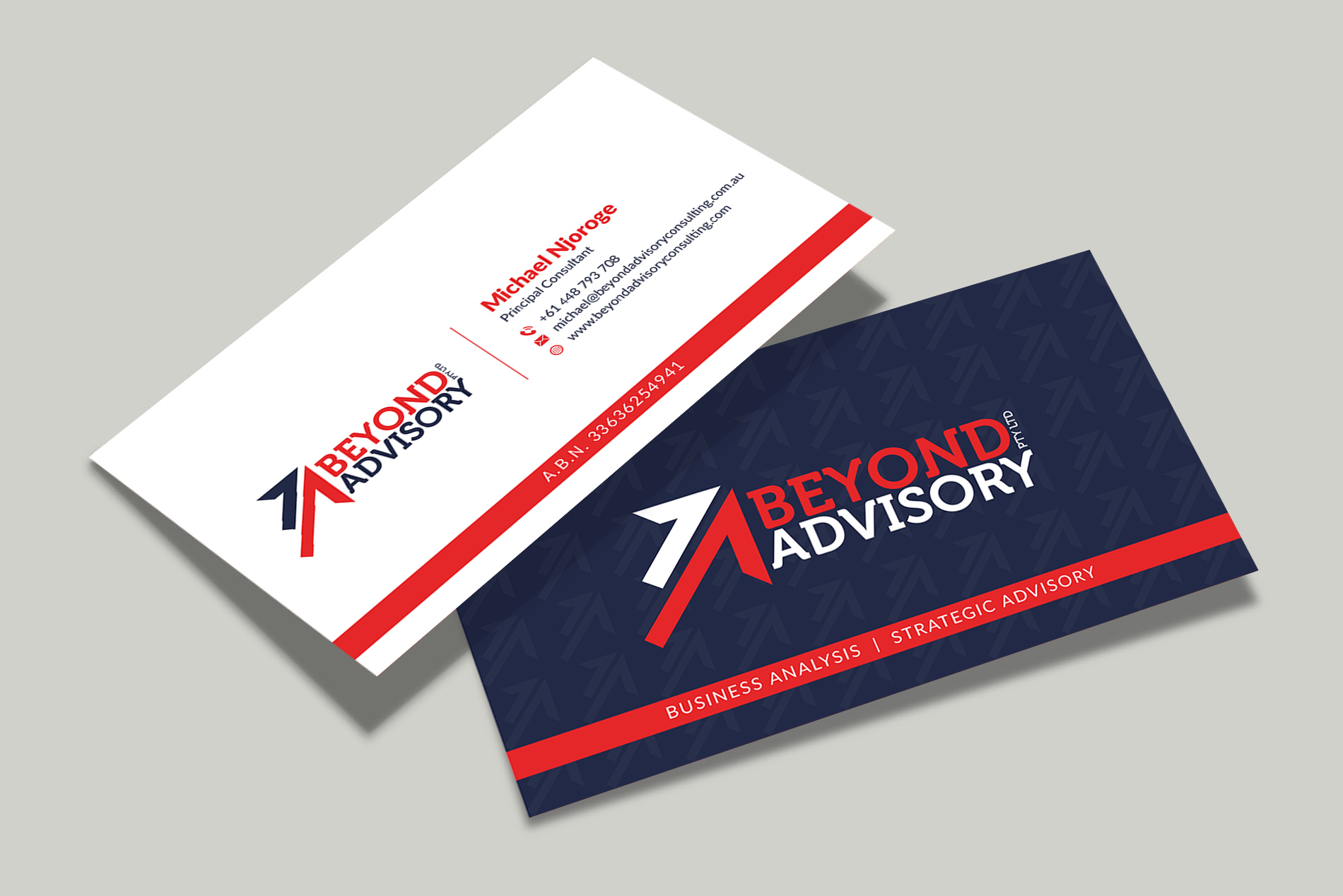 Business Card Design by Musa. A for Beyond Advisory Consulting  | Design #25205062