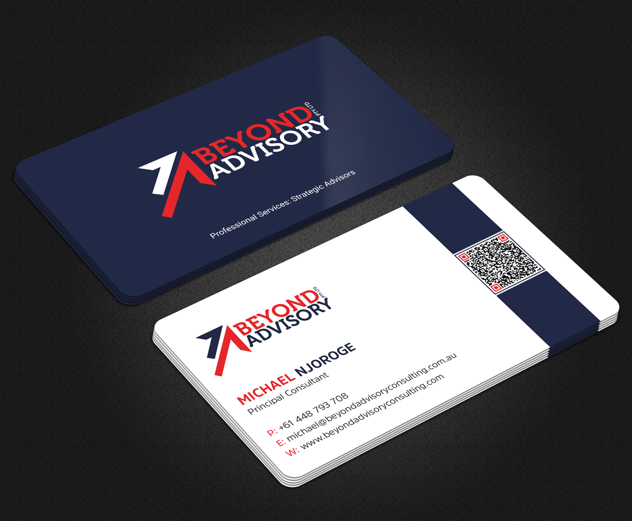 Business Card Design by Uttom 2 for Beyond Advisory Consulting  | Design #25174453