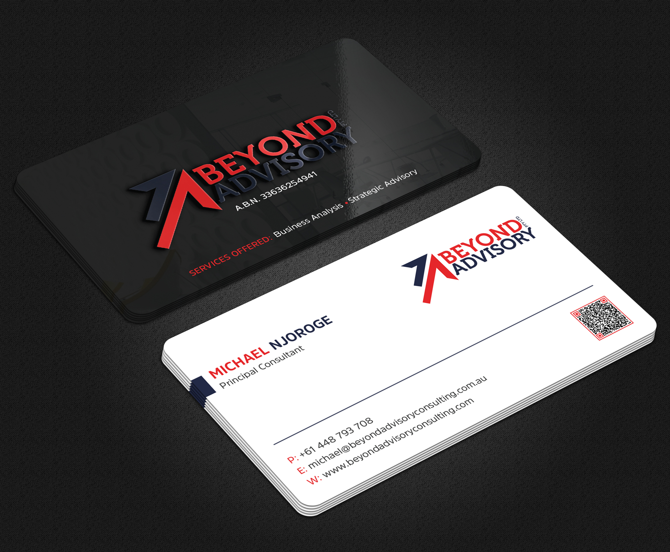 Business Card Design by Uttom 2 for Beyond Advisory Consulting  | Design #25177689