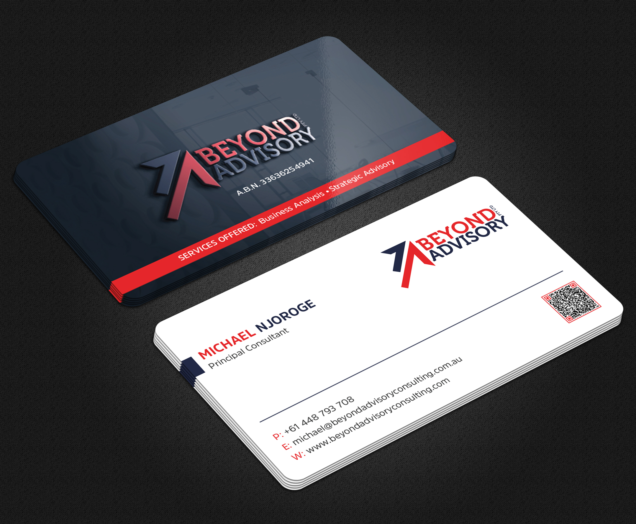 Business Card Design by Uttom 2 for Beyond Advisory Consulting  | Design #25177708