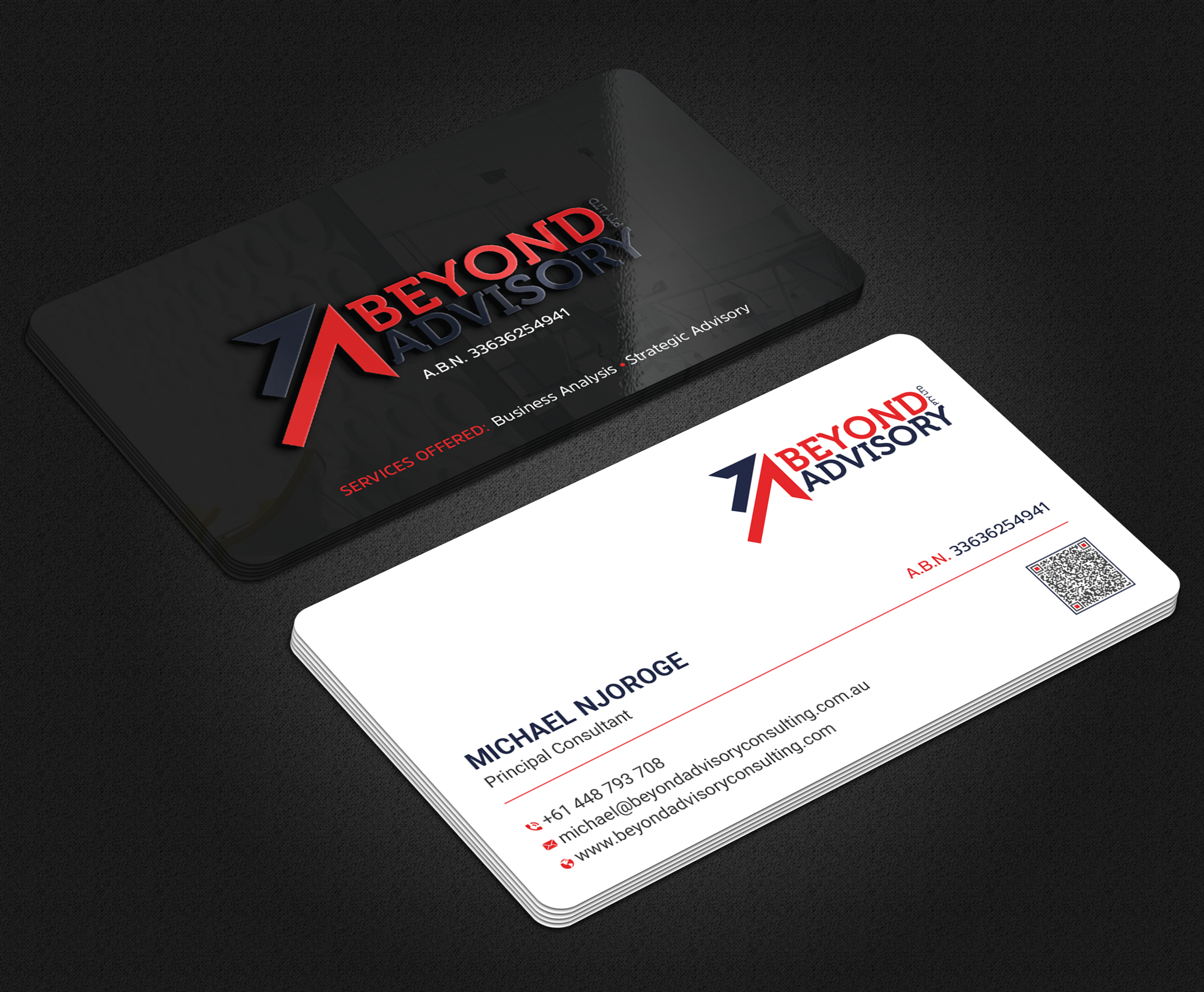 Business Card Design by Uttom 2 for Beyond Advisory Consulting  | Design #25177725