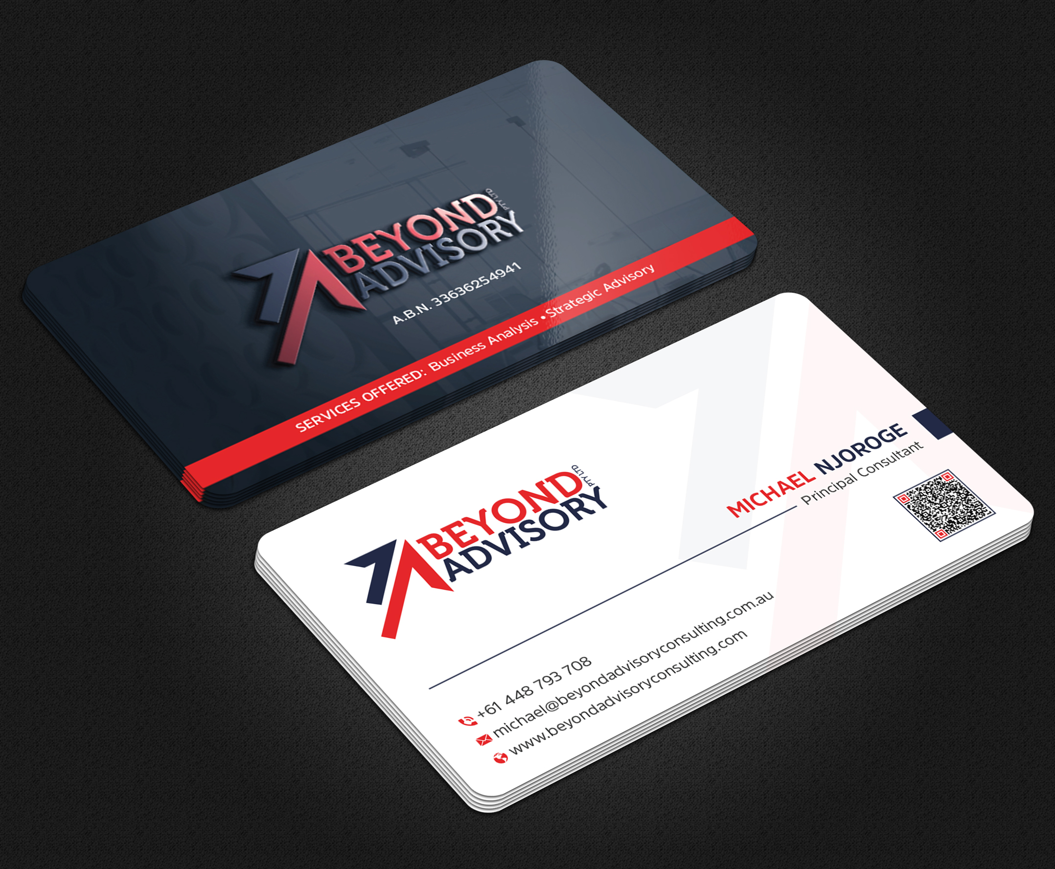 Business Card Design by Uttom 2 for Beyond Advisory Consulting  | Design #25177726