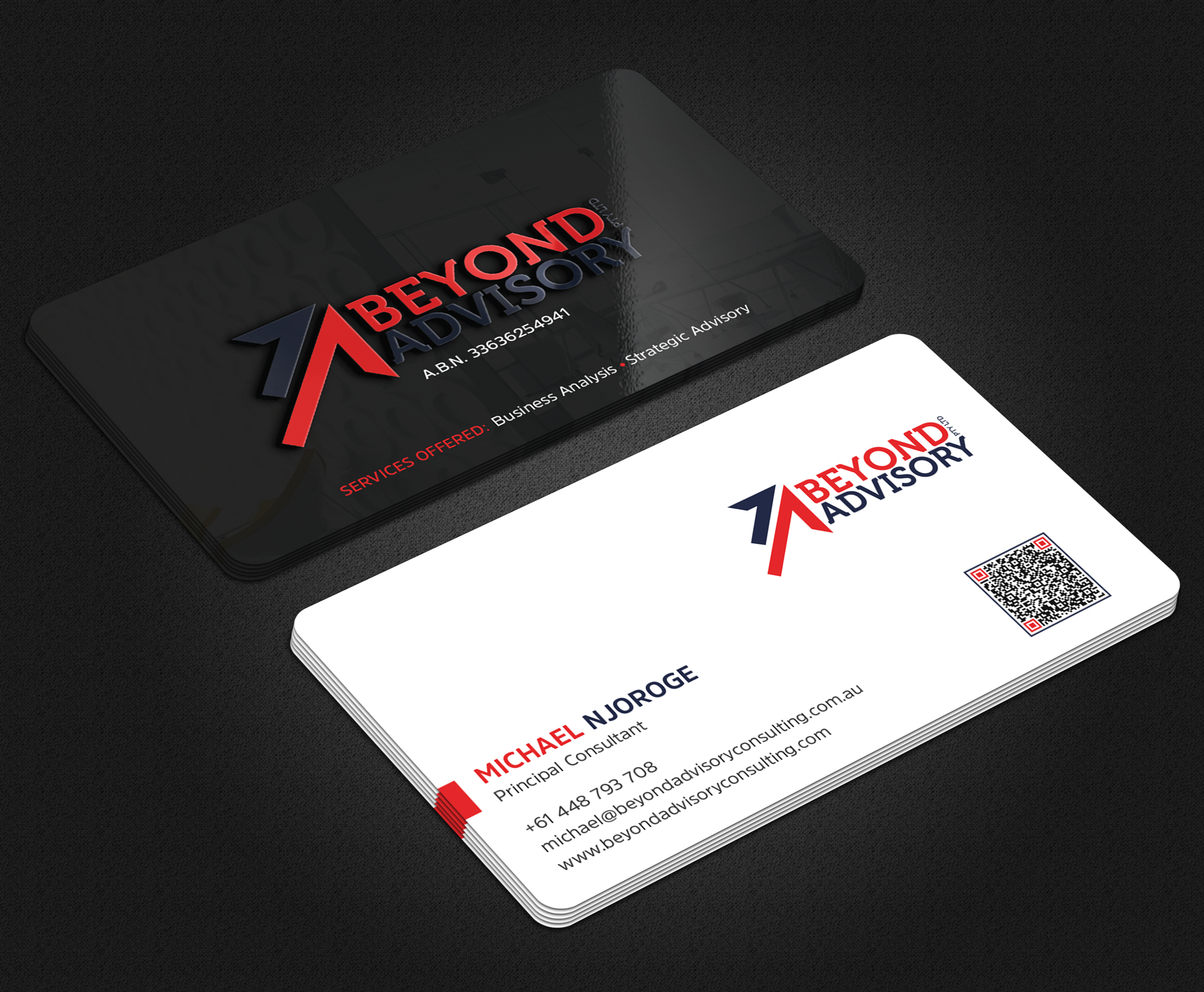 Business Card Design by Uttom 2 for Beyond Advisory Consulting  | Design #25177736