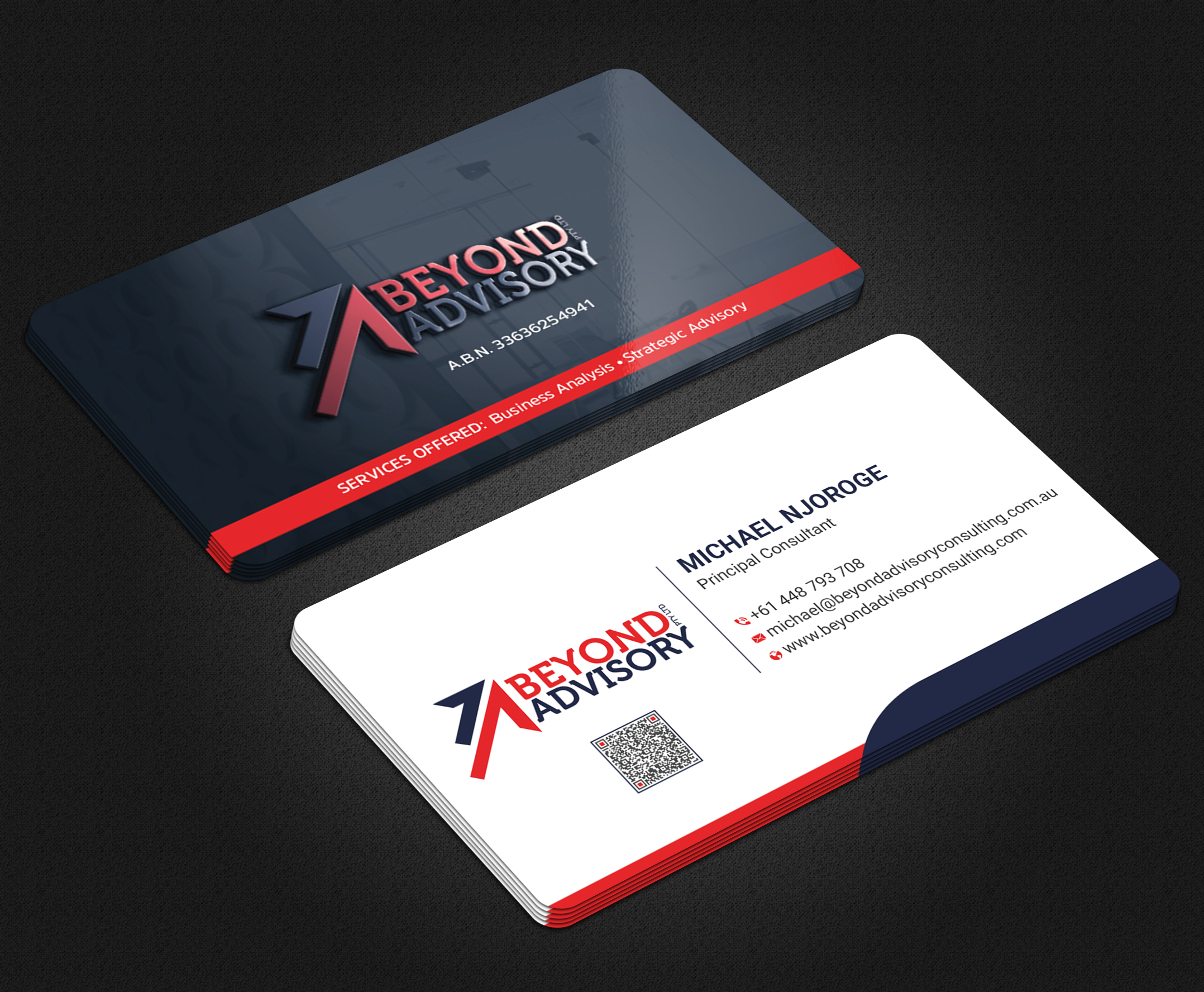 Business Card Design by Uttom 2 for Beyond Advisory Consulting  | Design #25177737