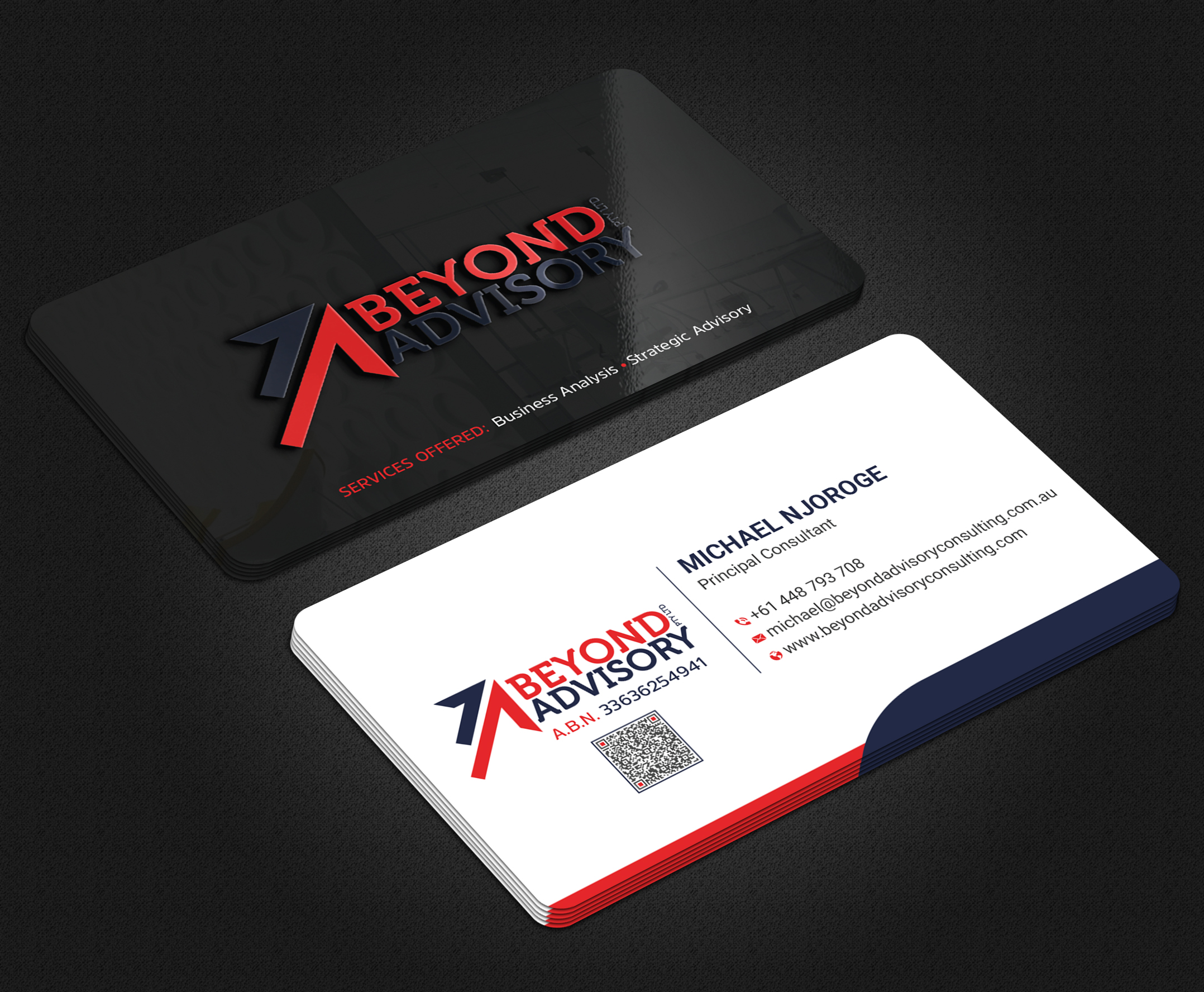 Business Card Design by Uttom 2 for Beyond Advisory Consulting  | Design #25177819