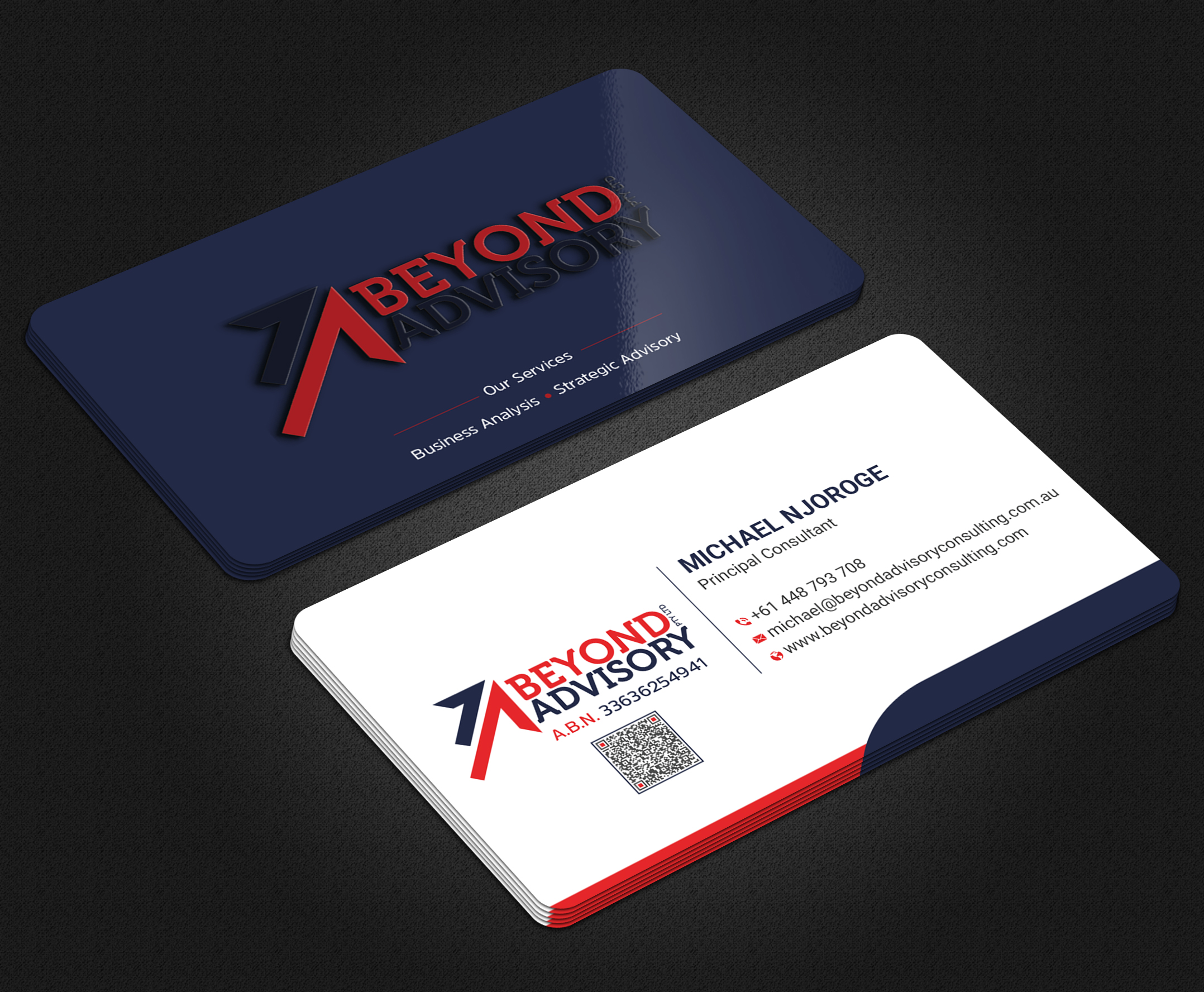 Business Card Design by Uttom 2 for Beyond Advisory Consulting  | Design #25192188