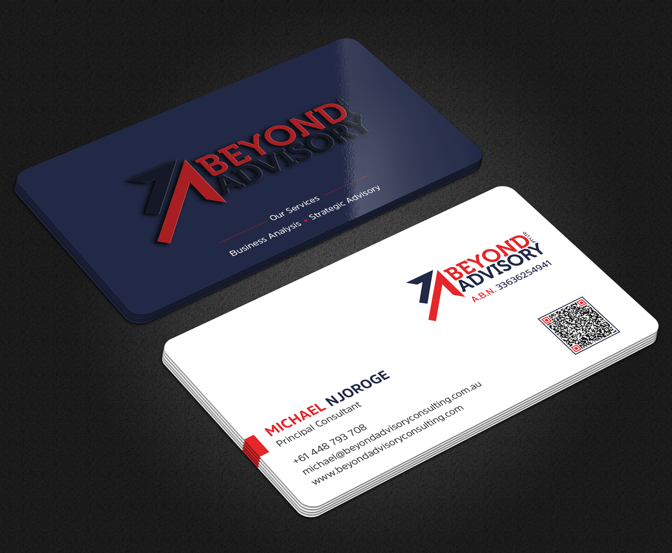 Business Card Design by Uttom 2 for Beyond Advisory Consulting  | Design #25192189