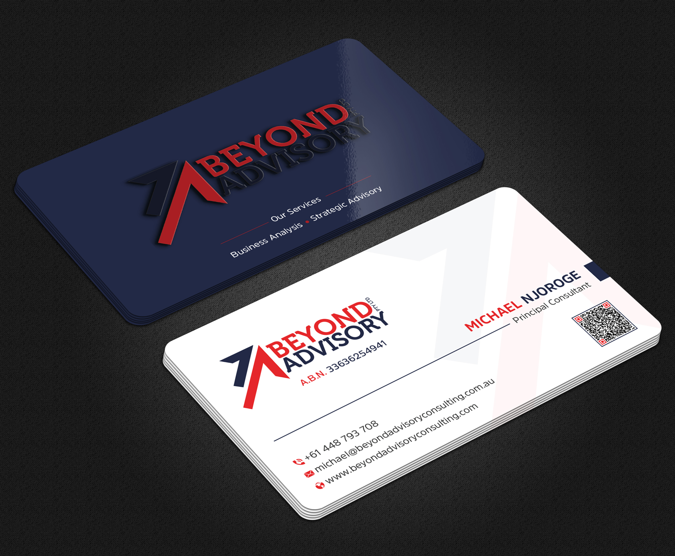 Business Card Design by Uttom 2 for Beyond Advisory Consulting  | Design #25192190