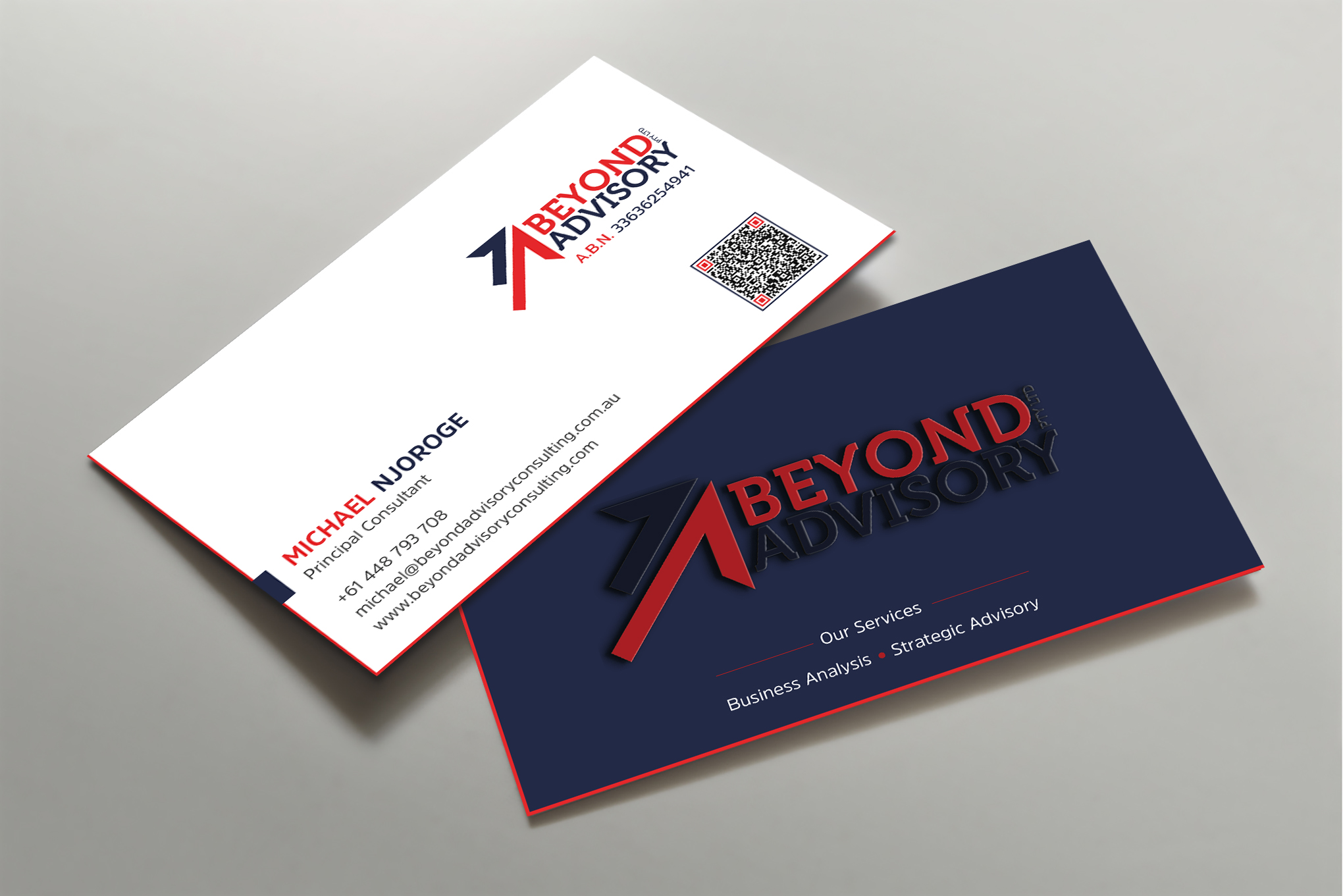 Business Card Design by Uttom 2 for Beyond Advisory Consulting  | Design #25197658