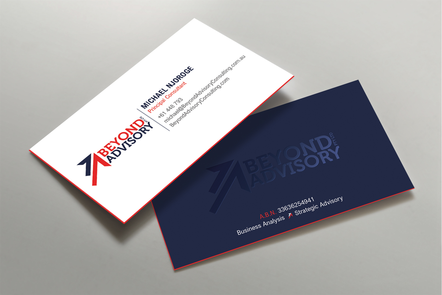 Business Card Design by DesignShout for Beyond Advisory Consulting  | Design #25203379