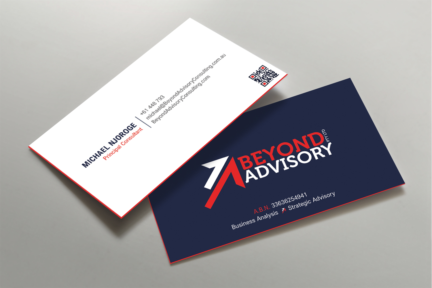 Business Card Design by DesignShout for Beyond Advisory Consulting  | Design #25203478
