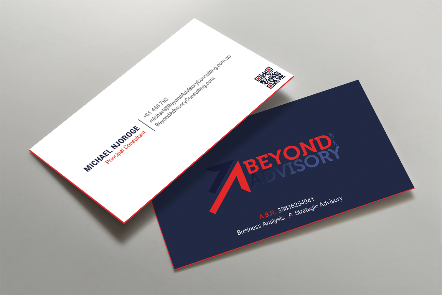 Business Card Design by DesignShout for Beyond Advisory Consulting  | Design #25203480