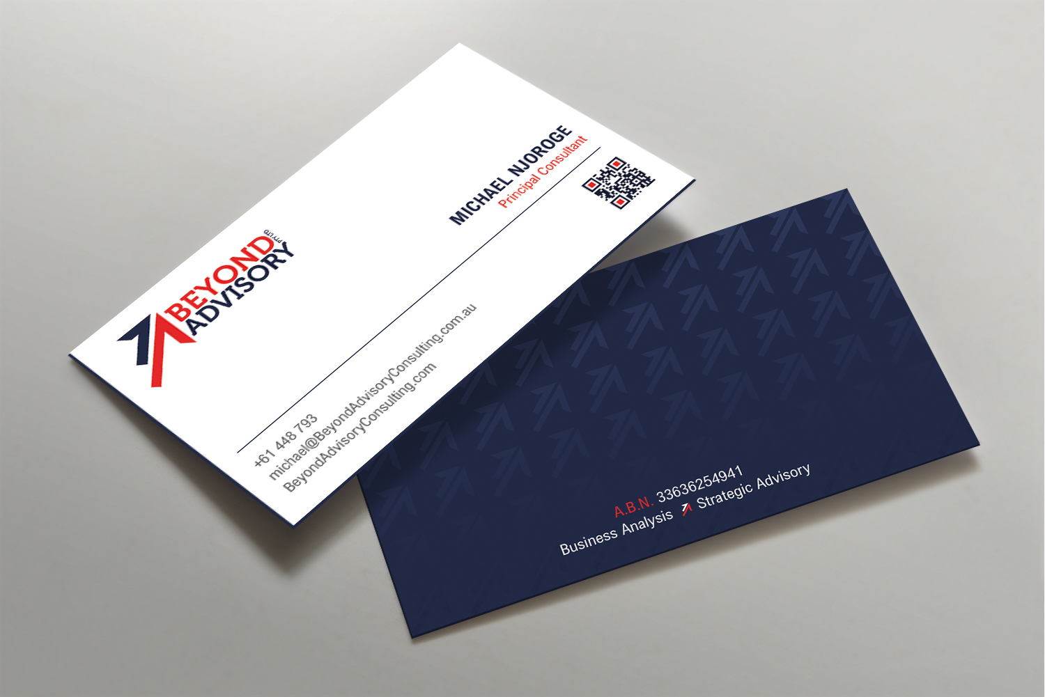 Business Card Design by DesignShout for Beyond Advisory Consulting  | Design #25203592