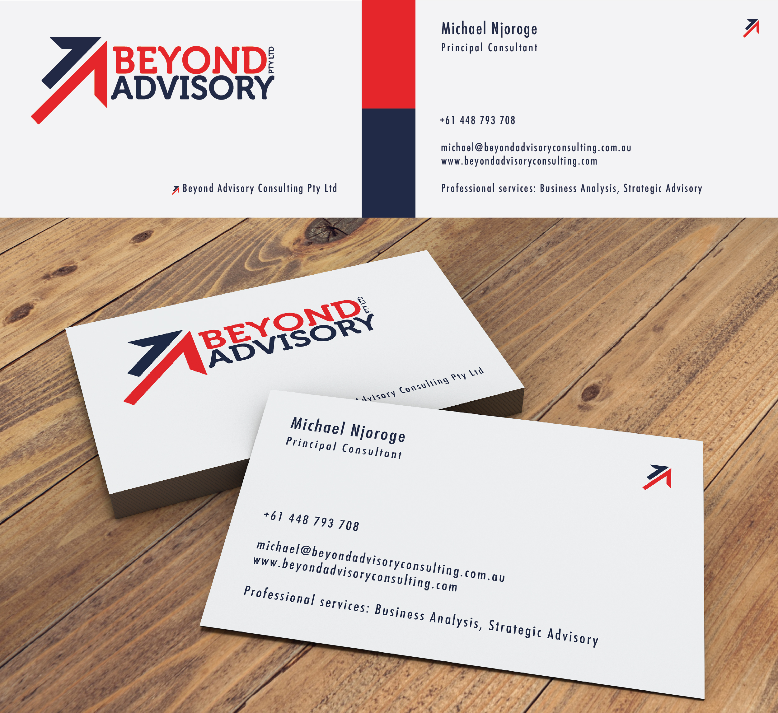 Business Card Design by dumataotuc 2 for Beyond Advisory Consulting  | Design #25207513