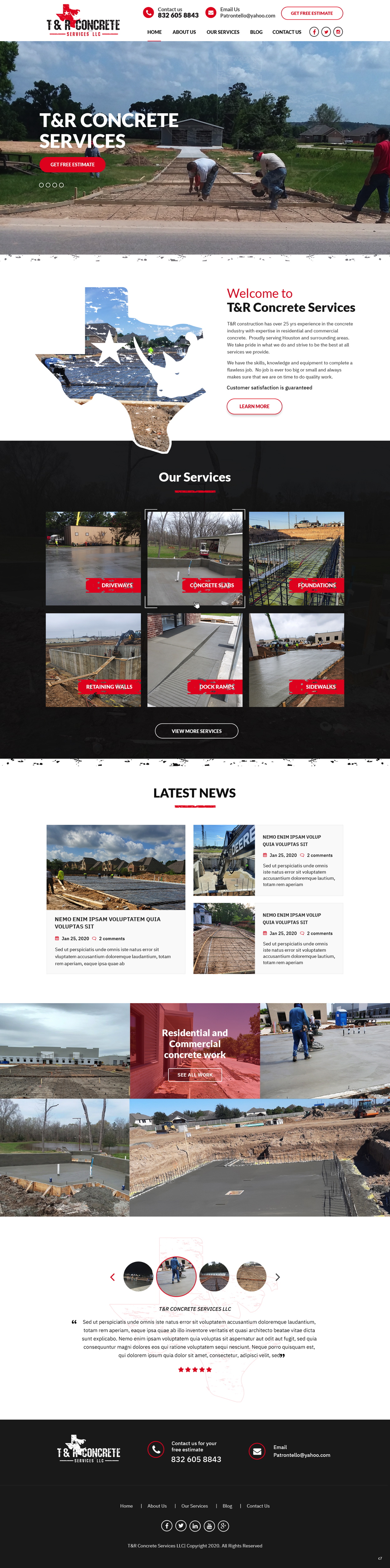 Web-Design von pb für T & R Concrete Services LLC  | Design #25182124