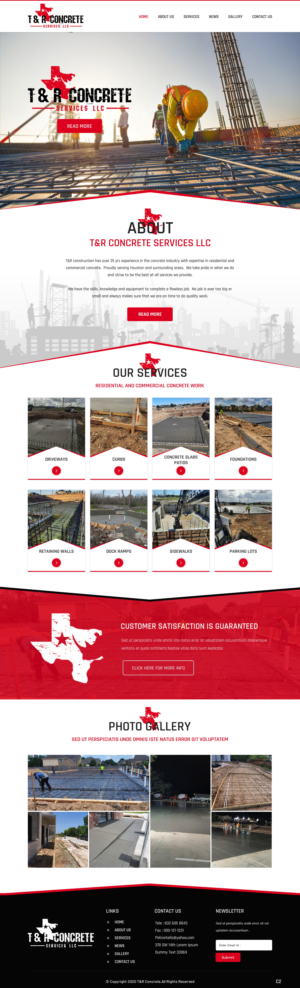 Web Design by pb for T & R Concrete Services LLC  | Design: #25182125