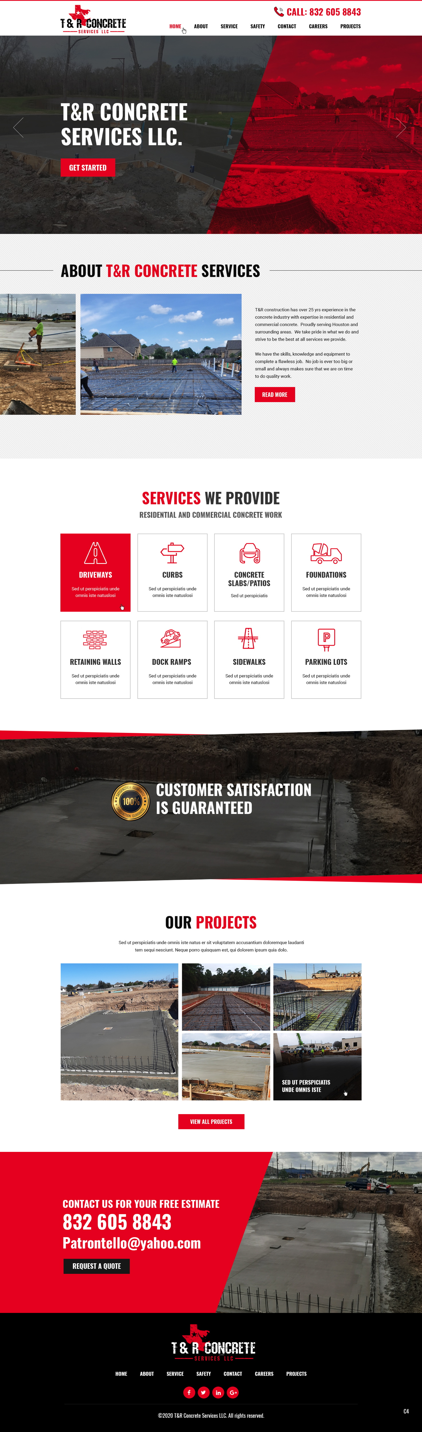 Web Design by pb for T & R Concrete Services LLC  | Design #25182126