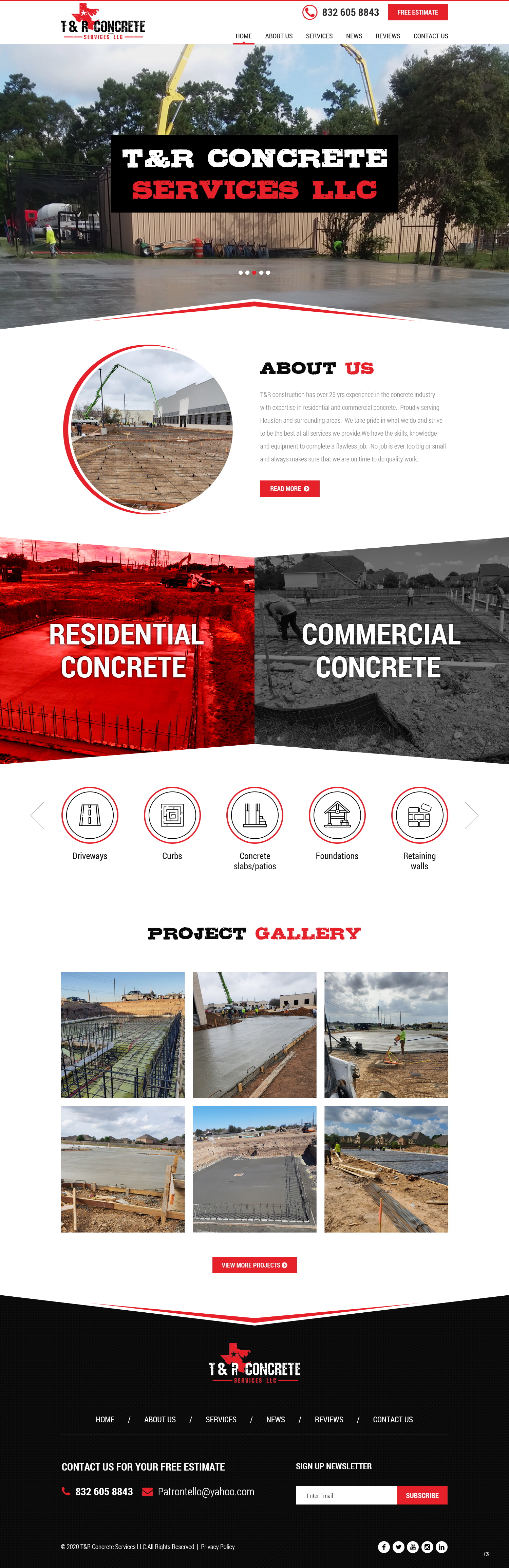 Web Design by pb for T & R Concrete Services LLC  | Design #25182127