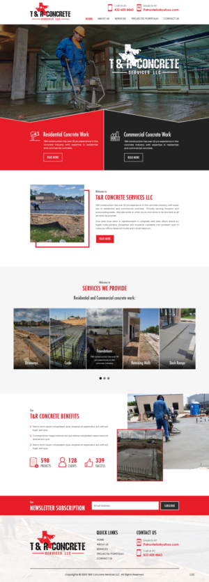 Web Design by pb for T & R Concrete Services LLC  | Design: #25182128