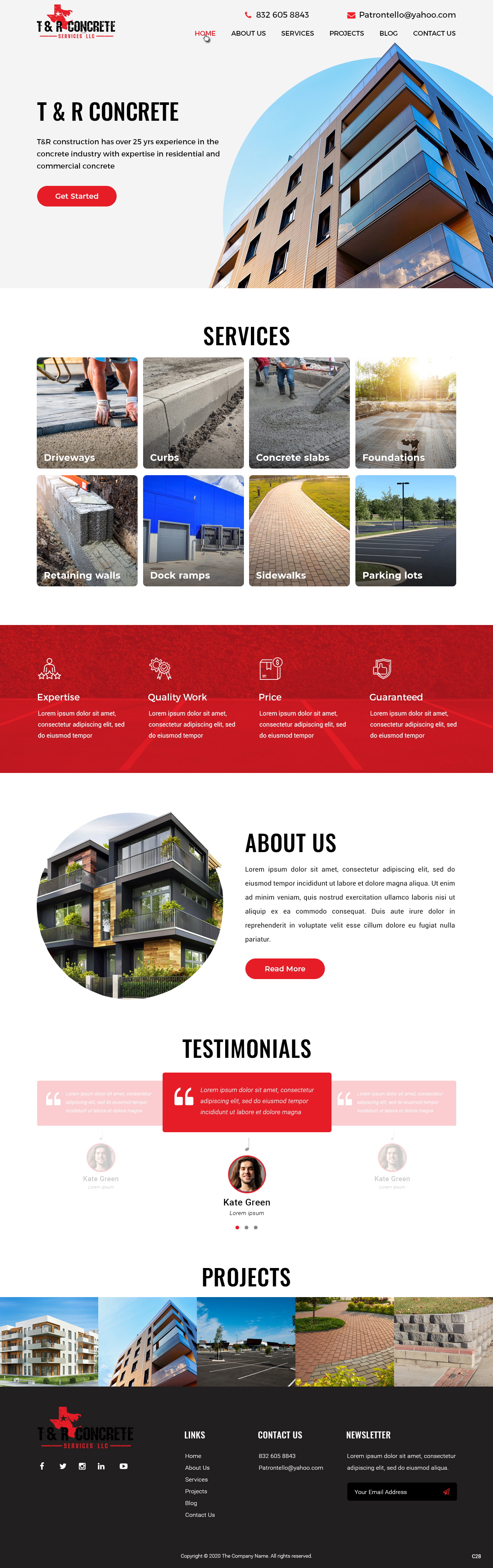 Web-Design von pb für T & R Concrete Services LLC  | Design #25182132