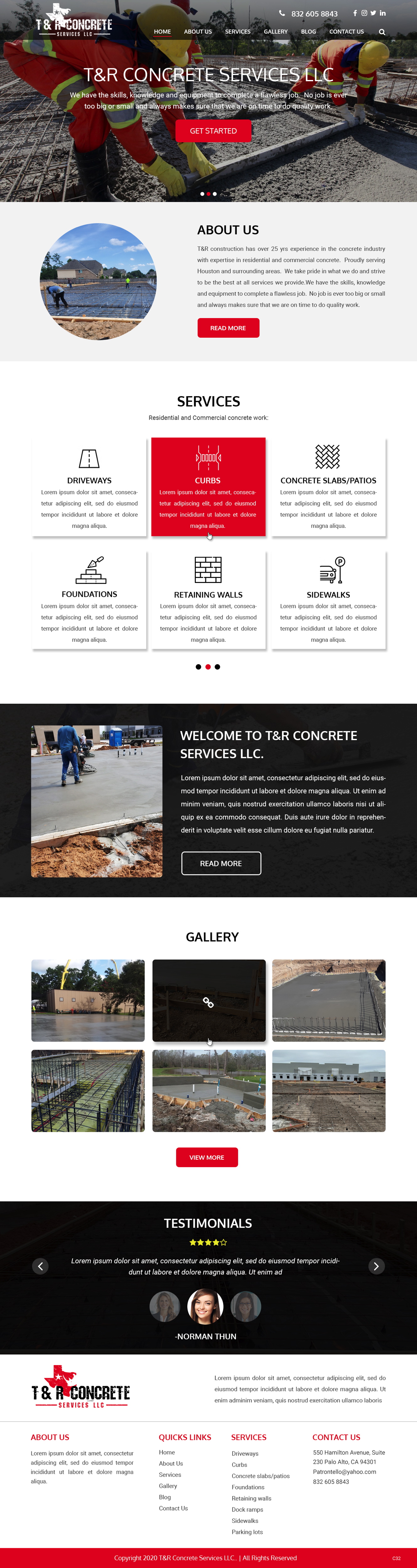 Web-Design von pb für T & R Concrete Services LLC  | Design #25182134