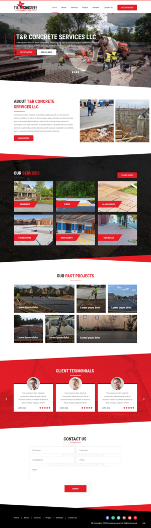 Web Design by pb for T & R Concrete Services LLC  | Design: #25182135