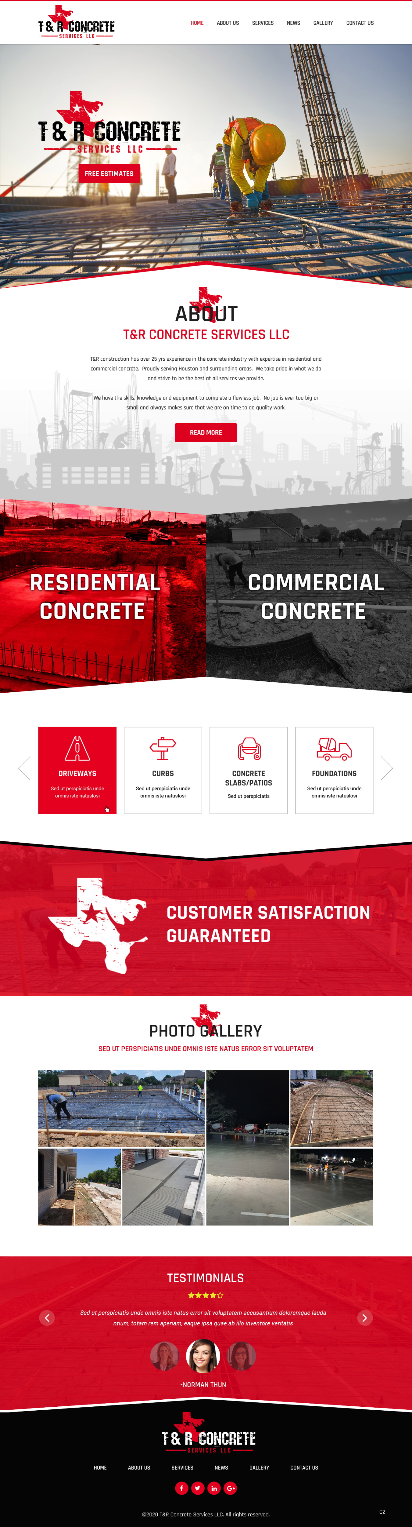 Web Design by pb for T & R Concrete Services LLC  | Design #25221697