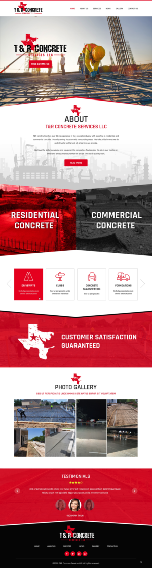 Web Design by pb for T & R Concrete Services LLC  | Design #25233593