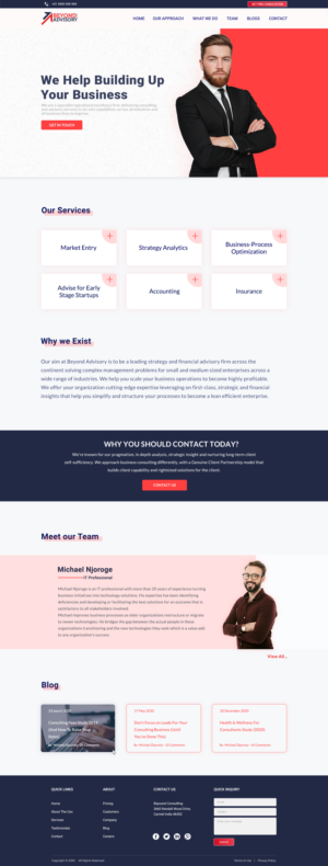 Web Design by Nitin47 for Beyond Advisory Consulting  | Design #25224563