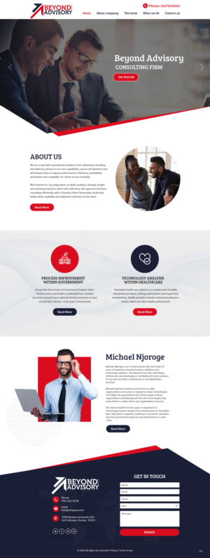 Web Design by pb for Beyond Advisory Consulting  | Design: #25182051