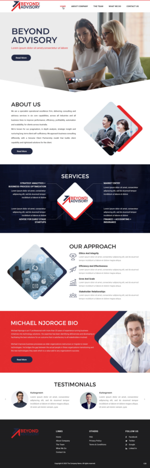 Web Design by pb for Beyond Advisory Consulting  | Design: #25182053