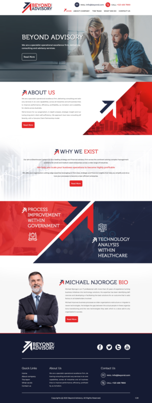 Web Design by pb for Beyond Advisory Consulting  | Design: #25182054