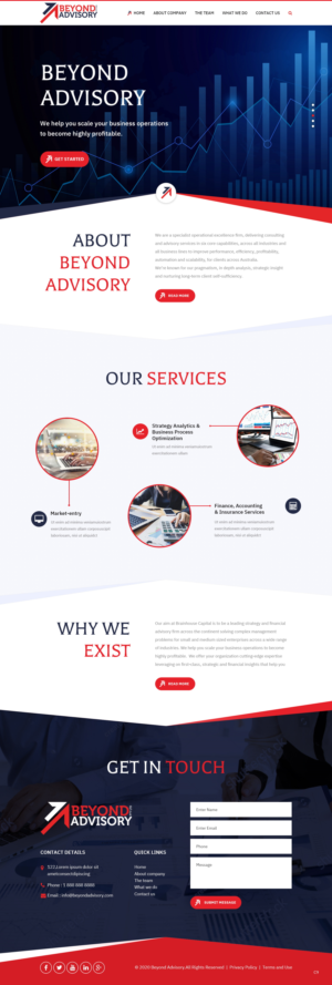 Web Design by pb for Beyond Advisory Consulting  | Design: #25182055