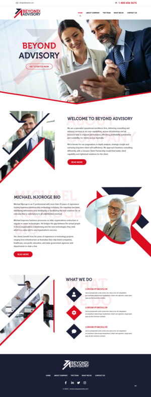 Web Design by pb for Beyond Advisory Consulting  | Design: #25182060