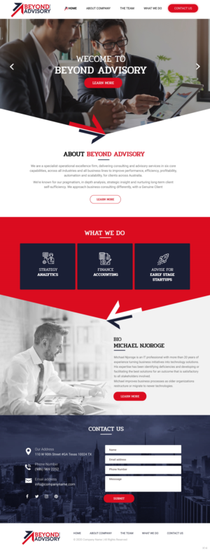 Web Design by pb for Beyond Advisory Consulting  | Design: #25182061