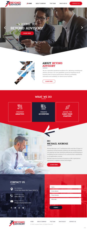 Web Design by pb for Beyond Advisory Consulting  | Design: #25182068