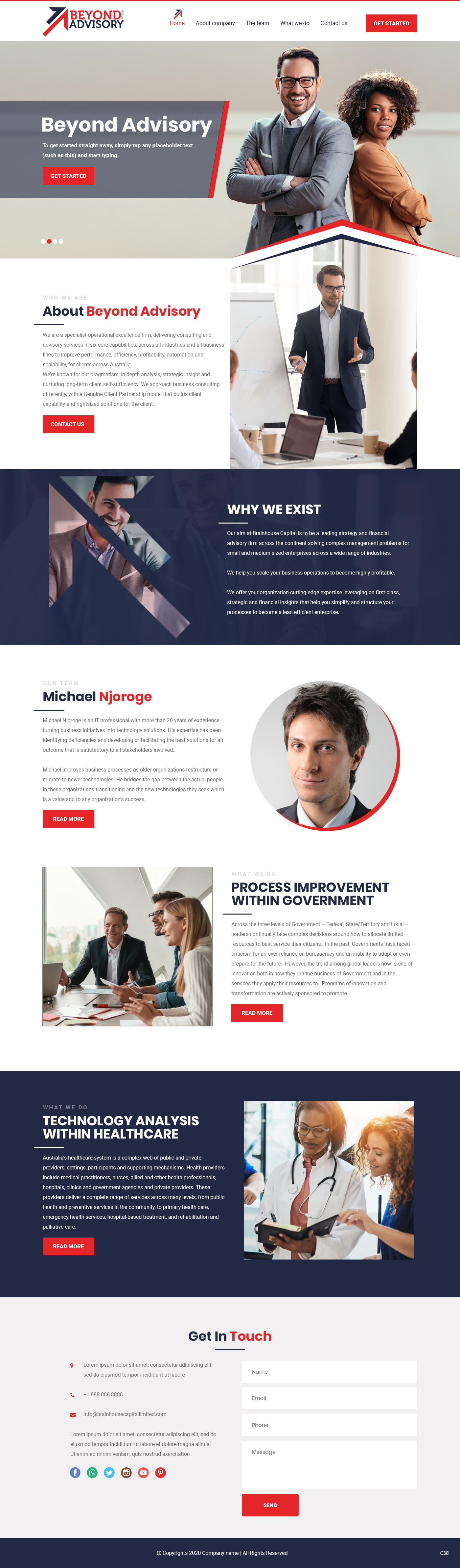Web Design by pb for Beyond Advisory Consulting  | Design #25187185