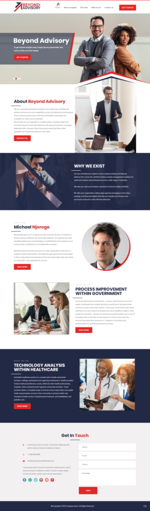 Web Design by pb for Beyond Advisory Consulting  | Design: #25187185