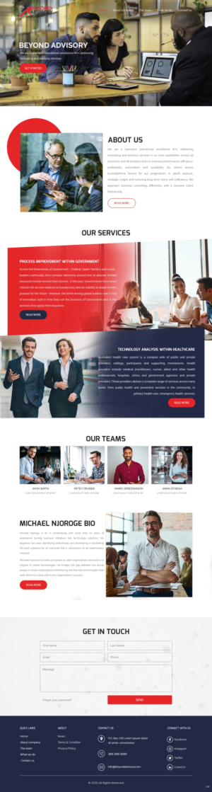 Web Design by pb for Beyond Advisory Consulting  | Design: #25187193