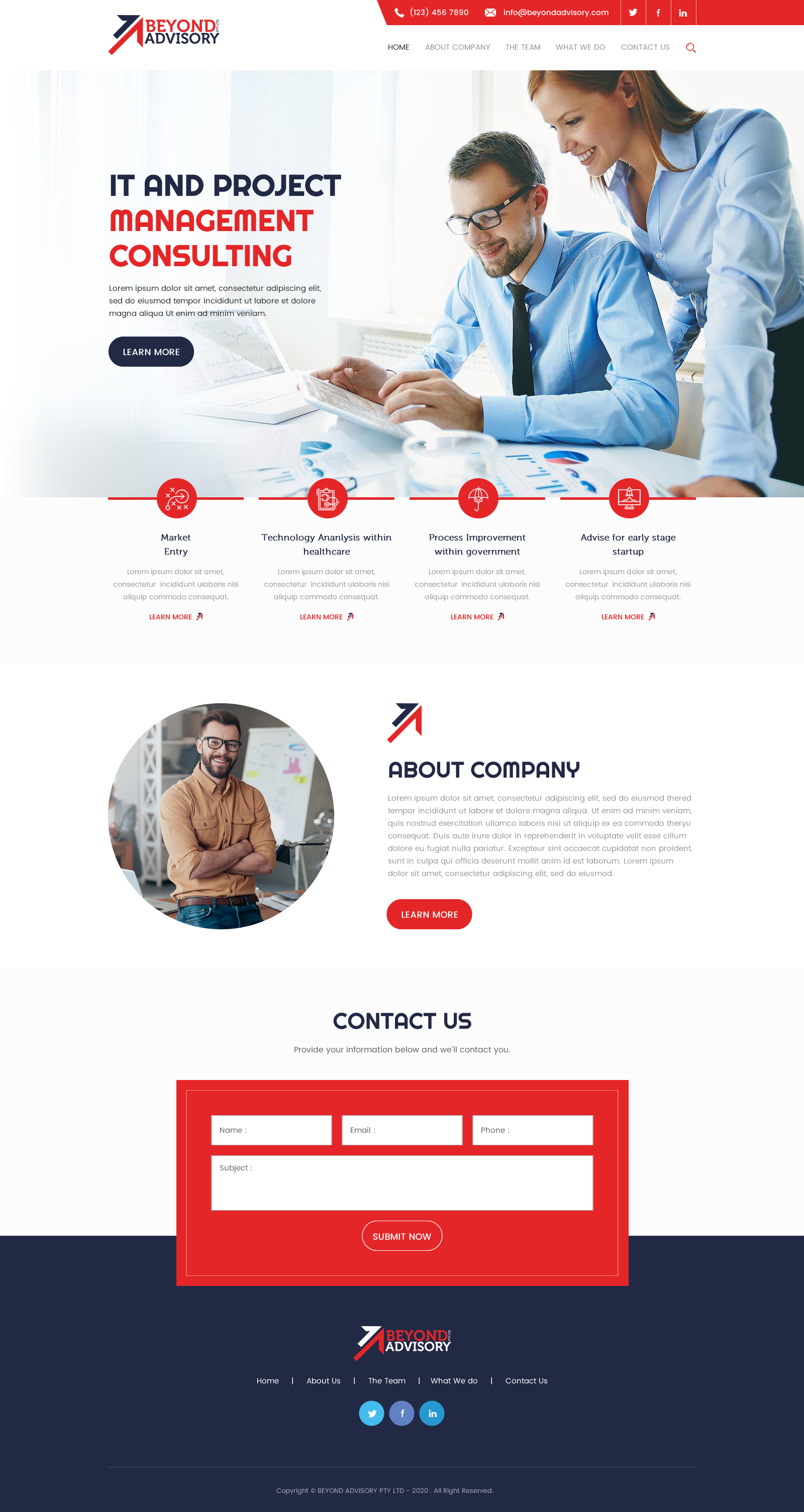 Web-Design von rightway für Beyond Advisory Consulting  | Design #25181833