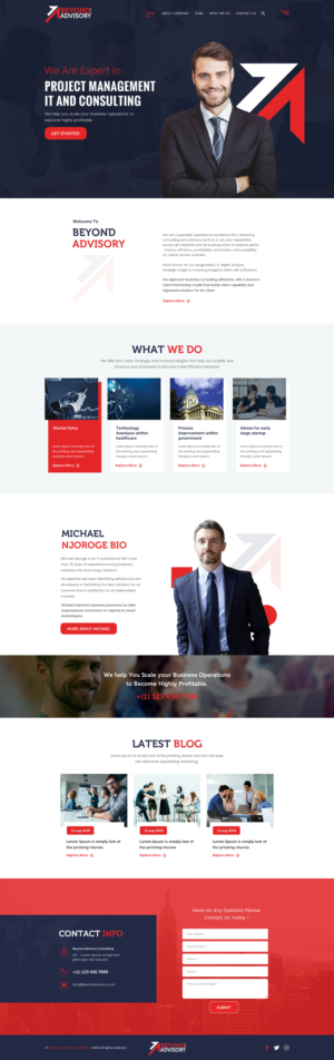 Web Design by rightway for Beyond Advisory Consulting  | Design: #25181835