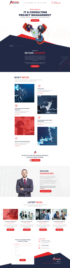 Web Design by rightway for Beyond Advisory Consulting  | Design: #25181837