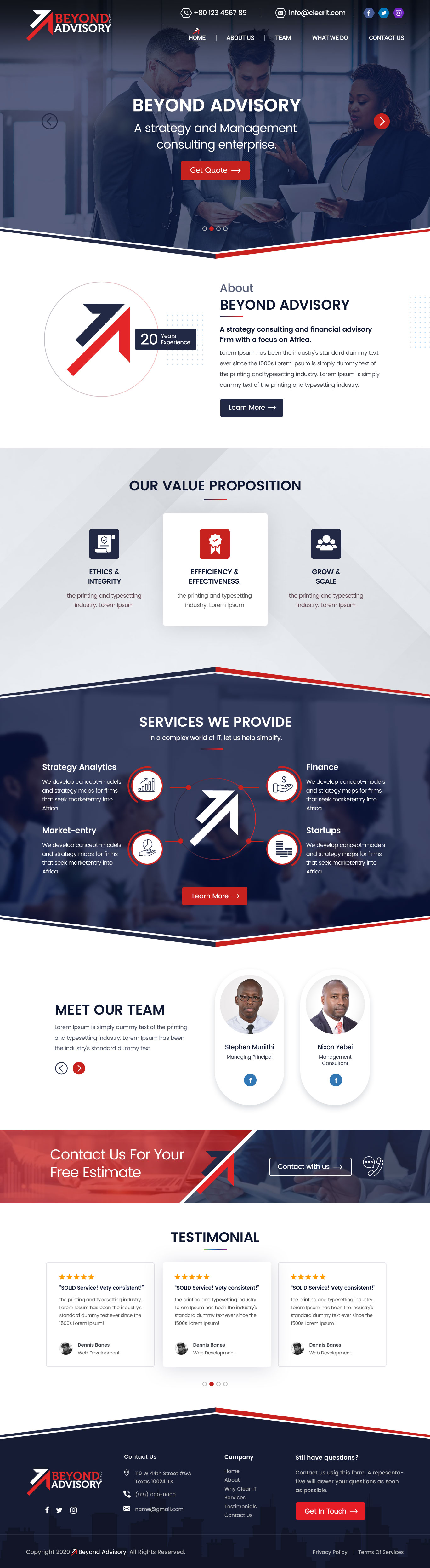 Web Design by Shijo John for Beyond Advisory Consulting  | Design #25187029
