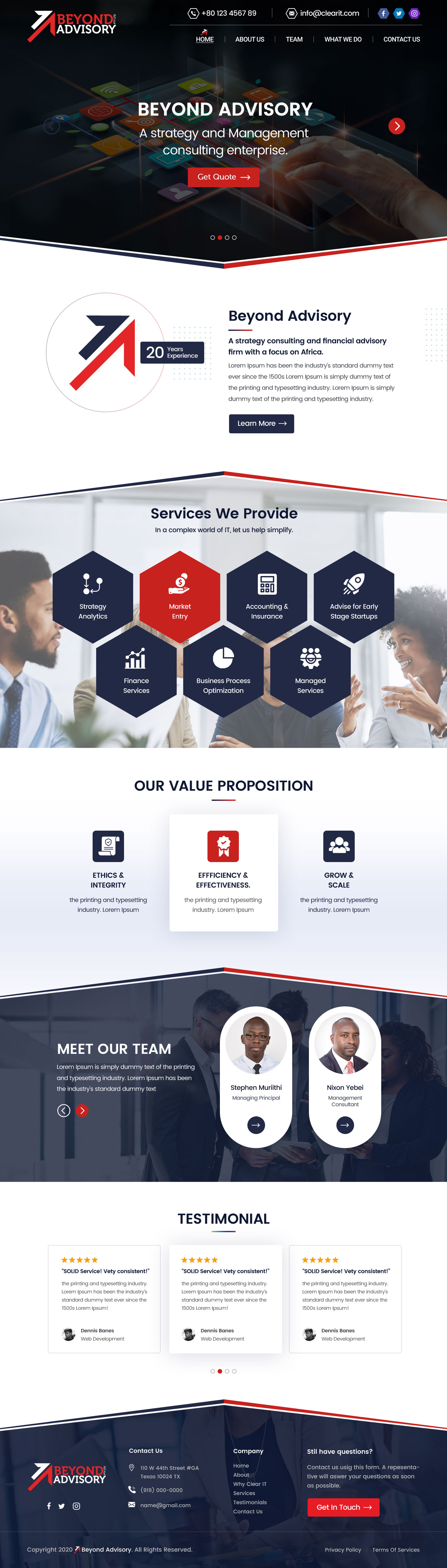 Web Design by Shijo John for Beyond Advisory Consulting  | Design #25187487