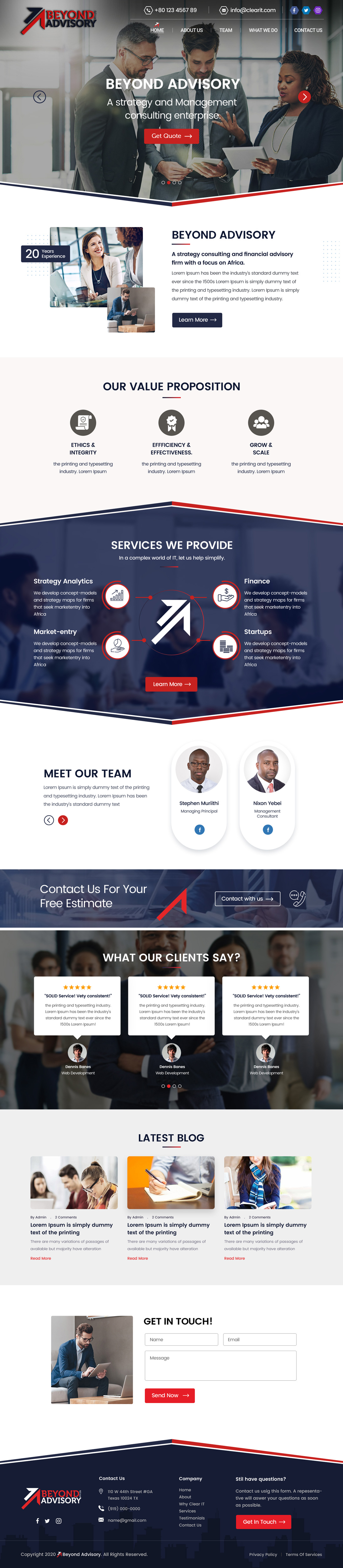 Web Design by Shijo John for Beyond Advisory Consulting  | Design #25192103