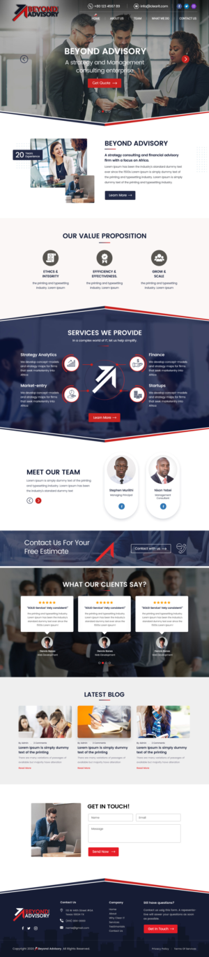 a business advisory consulting website | Web Design par Shijo John